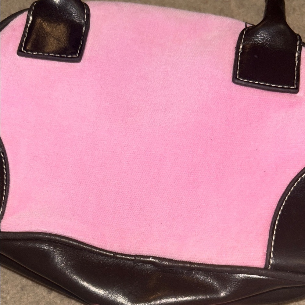 Y2K vintage Love terry cloth victoriaโs Secret mini hand bag pink green purse - Picture 5 of 6